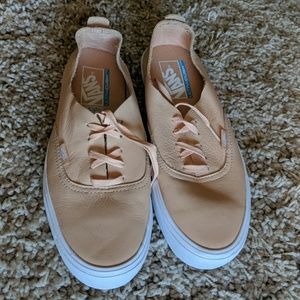Nude/Peach leather ultra cush Vans